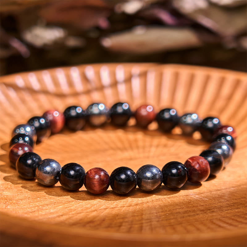 Nimara Ritual Natural Tiger's Eye Obsidian Hematite Positive Powerful Bracelet