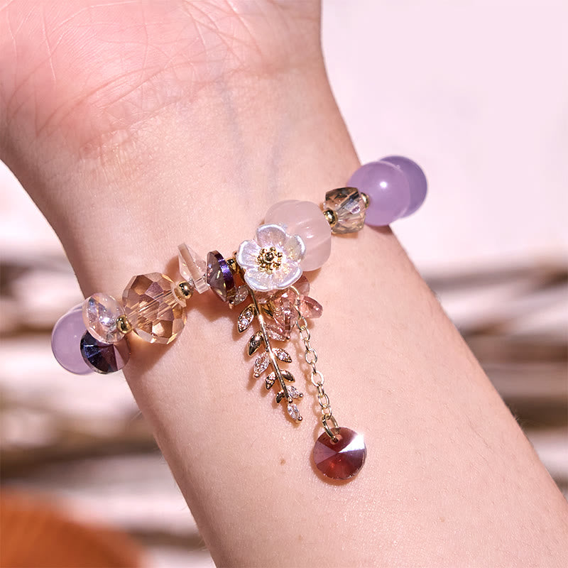 Nimara Ritual Blue Crystal Amethyst Sun Stone Green Aventurine Healing Bracelet