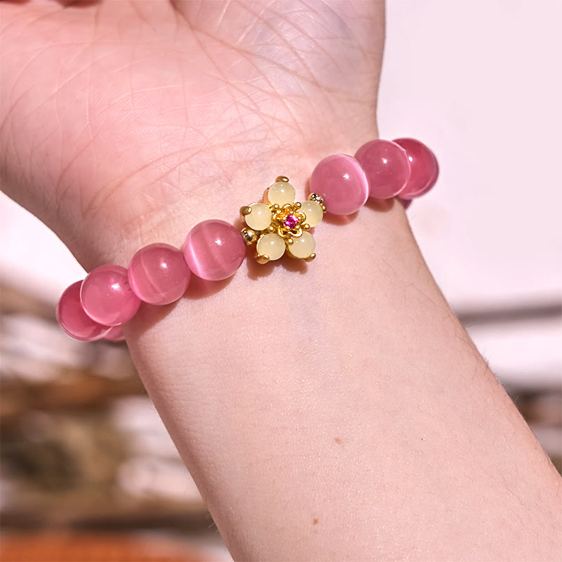 Nimara Ritual Cat's Eye Chrysoberyl Flower Love Bracelet