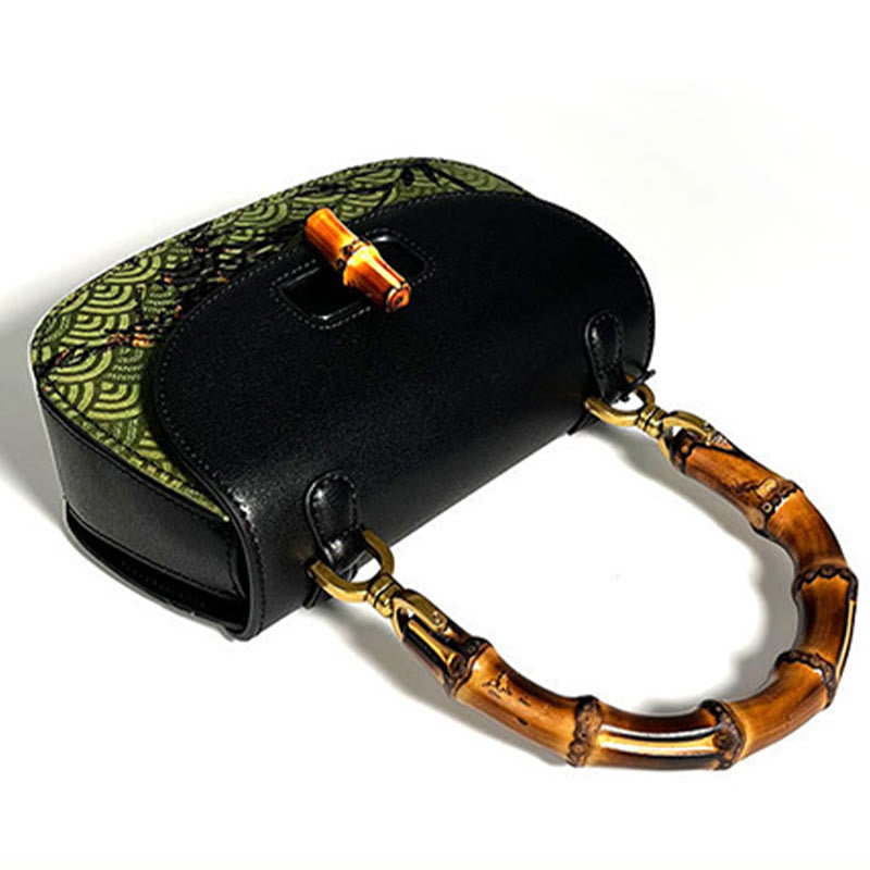 Nimara Ritual Curve Bamboo Handle Xiangyunsha Silk Crossbody Bag Hangbags