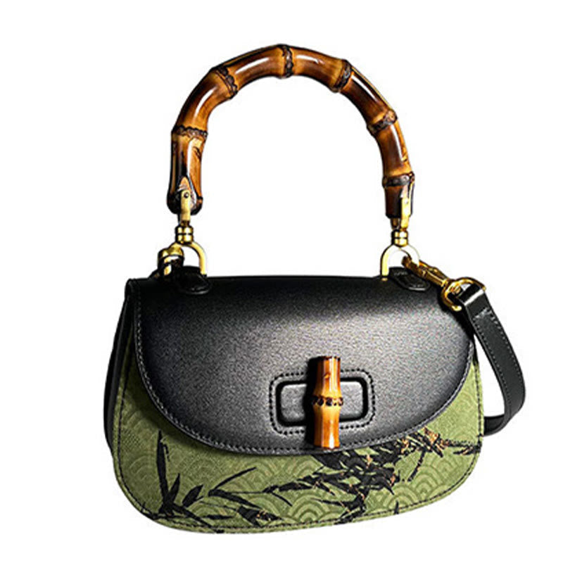 Nimara Ritual Curve Bamboo Handle Xiangyunsha Silk Crossbody Bag Hangbags