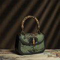 Nimara Ritual Curve Flower Bamboo Handle Xiangyunsha Silk Crossbody Bag Hangbags