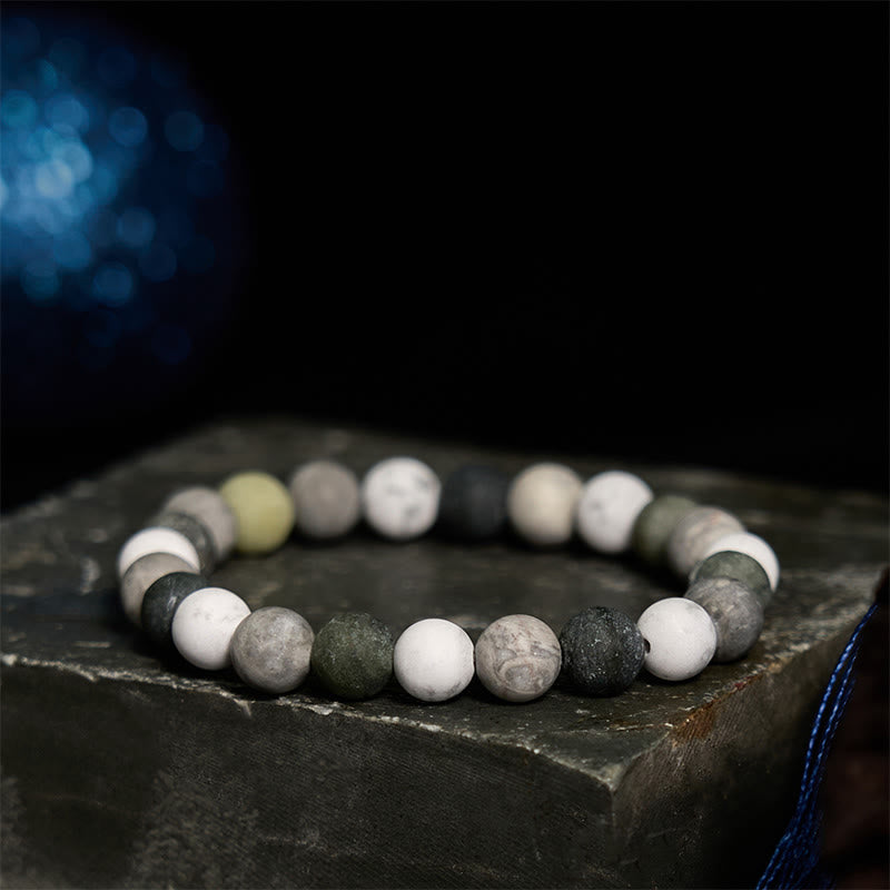 Nimara Ritual White Turquoise Picasso Jasper Green Calcite Blessing Bracelet