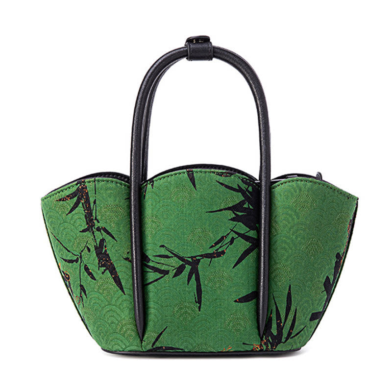 Nimara Ritual Curve Bamboo Flower Shape Xiangyunsha Silk Crossbody Bag Hangbags