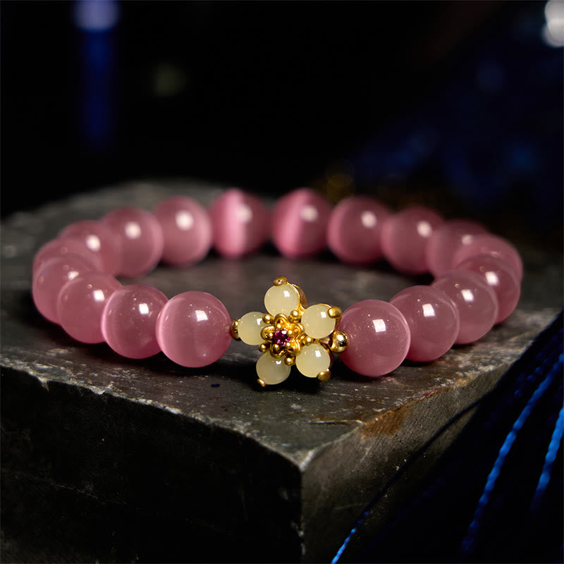 Nimara Ritual Cat's Eye Chrysoberyl Flower Love Bracelet