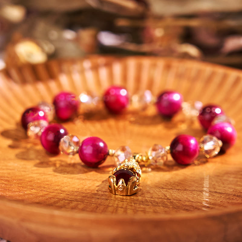 Nimara Ritual Red Tiger Eye PiXiu Fox Protection Self Confidence Bracelet