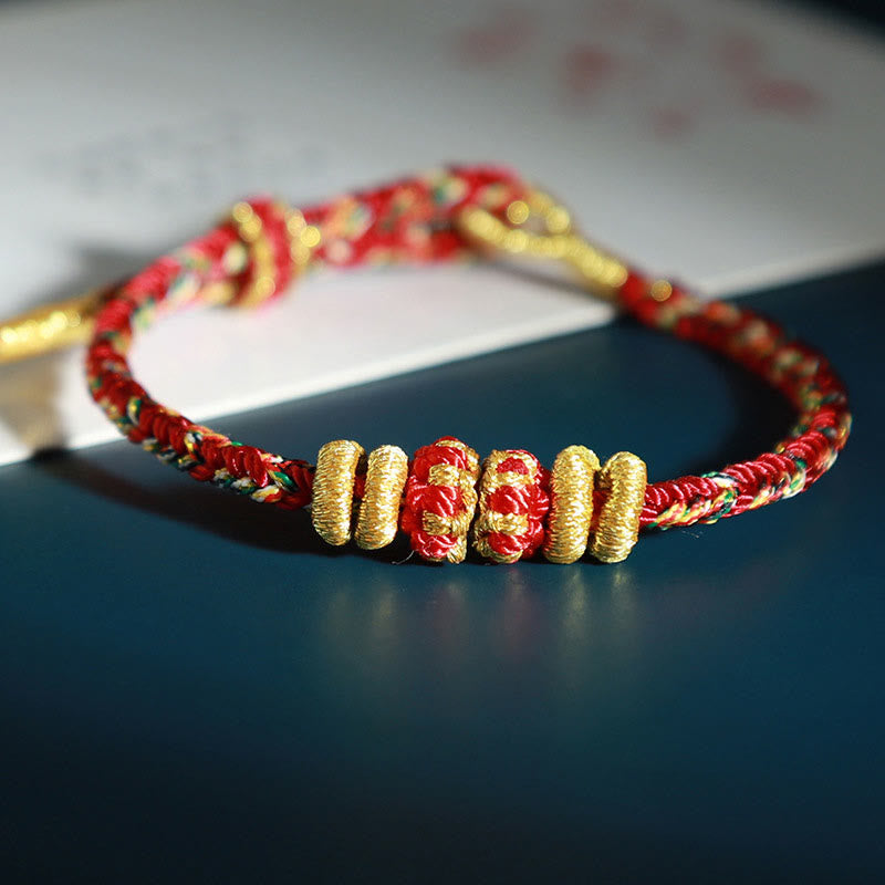 Nimara Ritual Chinese Zodiac Natal Buddha Colorful Strings Luck Bracelet