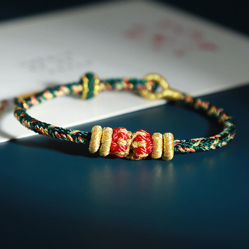 Nimara Ritual Chinese Zodiac Natal Buddha Colorful Strings Luck Bracelet