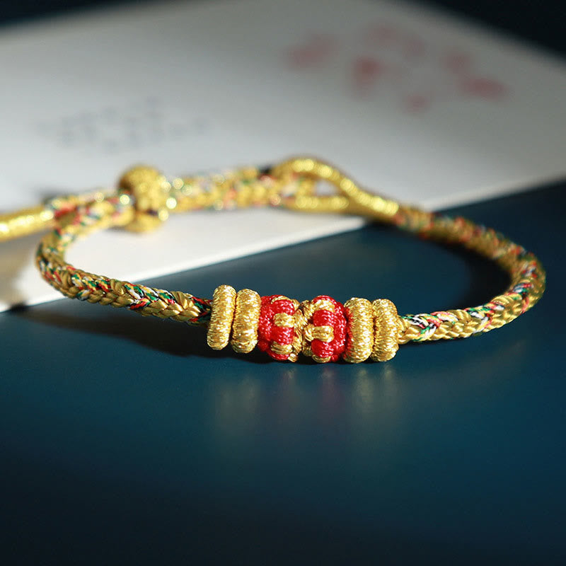 Nimara Ritual Chinese Zodiac Natal Buddha Colorful Strings Luck Bracelet