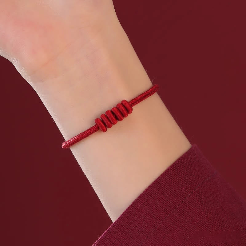 Nimara Ritual Red String Eight Stranded Rope Strength Bracelet