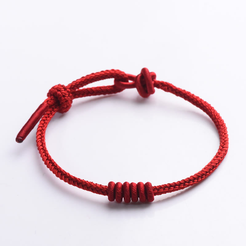 Nimara Ritual Red String Eight Stranded Rope Strength Bracelet