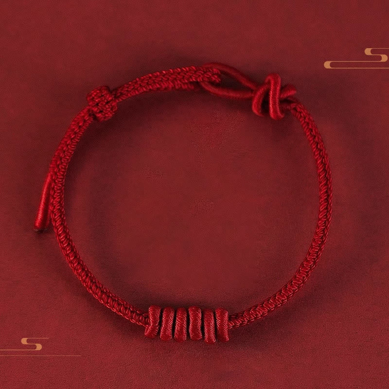 Nimara Ritual Red String Eight Stranded Rope Strength Bracelet
