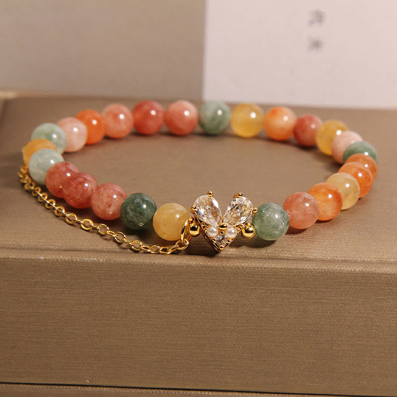 Nimara Ritual Citrine Green Crystal Prosperity Bracelet
