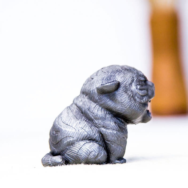 Nimara Ritual Handmade Mini Roaring Tiger Iron Powder Rust Cast Resin Statue Home Decoration