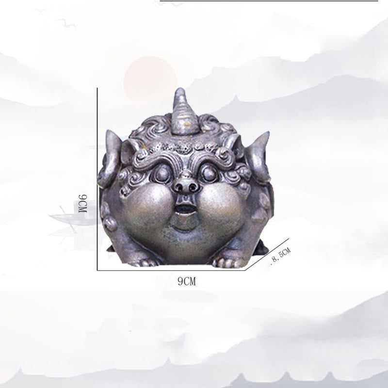 Nimara Ritual Handmade Wealth PiXiu Iron Powder Rust Cast Resin Statue Home Decoration