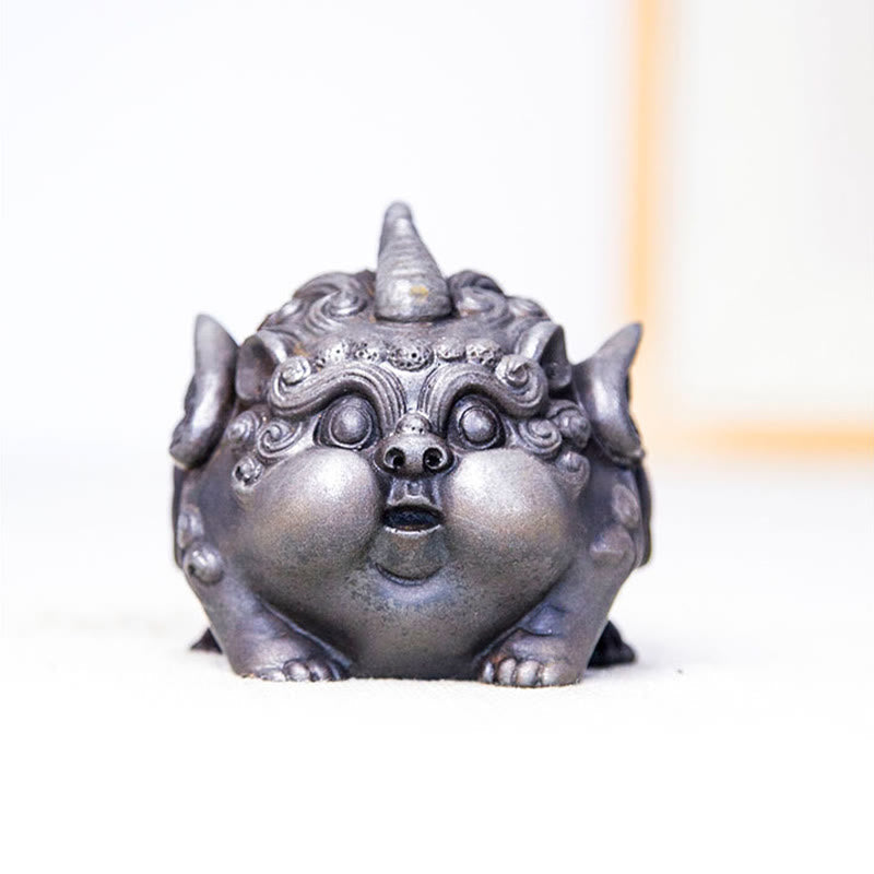 Nimara Ritual Handmade Wealth PiXiu Iron Powder Rust Cast Resin Statue Home Decoration