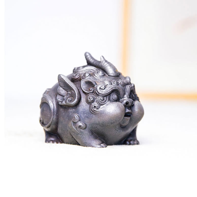 Nimara Ritual Handmade Wealth PiXiu Iron Powder Rust Cast Resin Statue Home Decoration