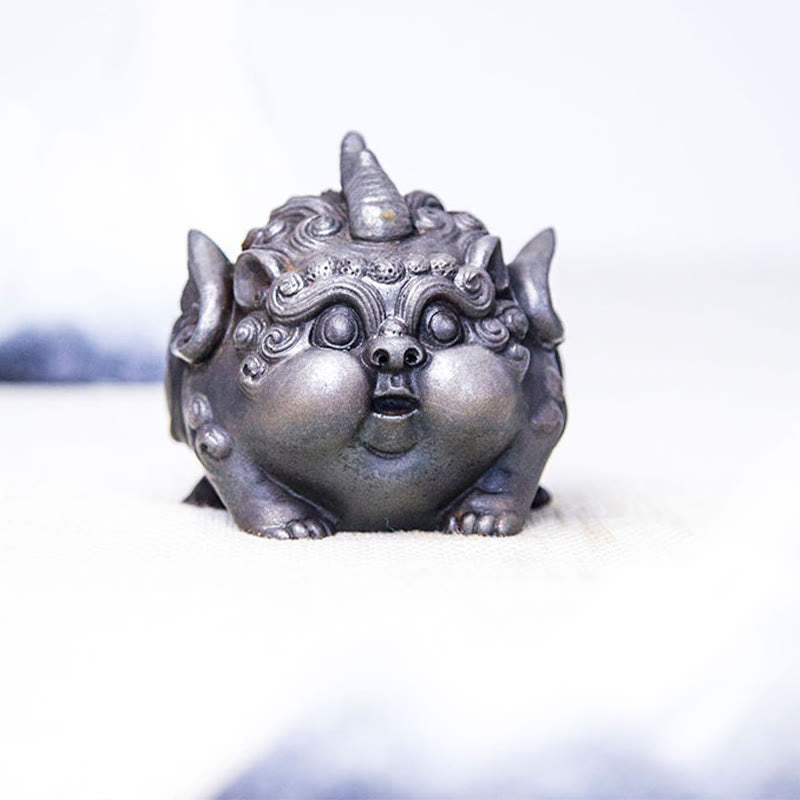 Nimara Ritual Handmade Wealth PiXiu Iron Powder Rust Cast Resin Statue Home Decoration