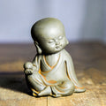 Nimara Ritual Handmade Ksitigarbha Kwan Yin Guanyin Avalokitesvara Tathagata Iron Powder Rust Cast Resin Statue Home Decoration