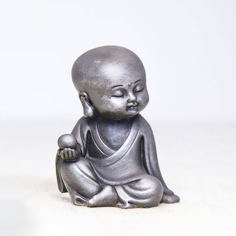 Nimara Ritual Handmade Ksitigarbha Kwan Yin Guanyin Avalokitesvara Tathagata Iron Powder Rust Cast Resin Statue Home Decoration