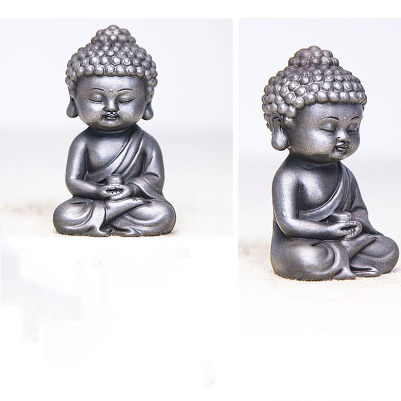 Nimara Ritual Handmade Ksitigarbha Kwan Yin Guanyin Avalokitesvara Tathagata Iron Powder Rust Cast Resin Statue Home Decoration