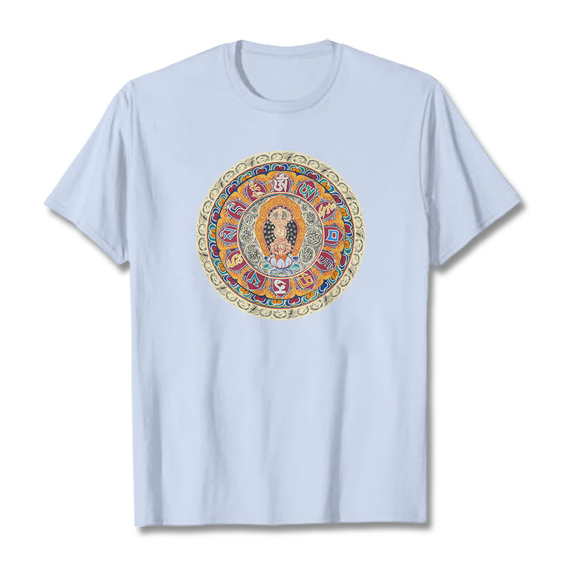 Nimara Ritual Dorje Vajra Mandala Buddha Cotton Tee T-shirt