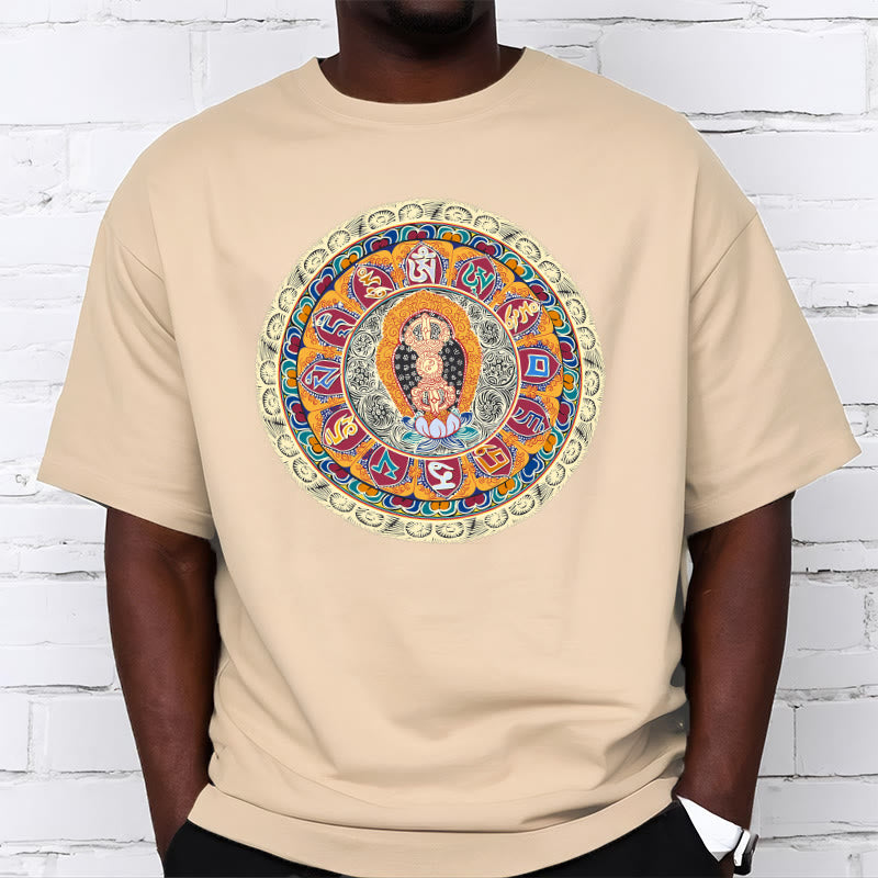 Nimara Ritual Dorje Vajra Mandala Buddha Cotton Tee T-shirt