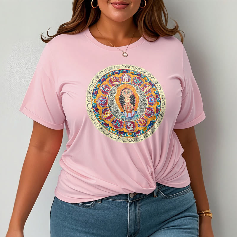 Nimara Ritual Dorje Vajra Mandala Buddha Cotton Tee T-shirt