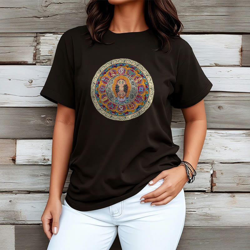 Nimara Ritual Dorje Vajra Mandala Buddha Cotton Tee T-shirt