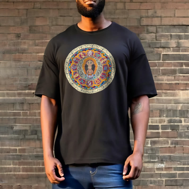 Nimara Ritual Dorje Vajra Mandala Buddha Cotton Tee T-shirt