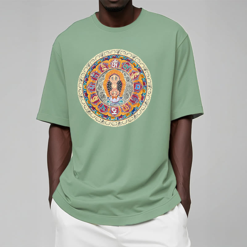 Nimara Ritual Dorje Vajra Mandala Buddha Cotton Tee T-shirt