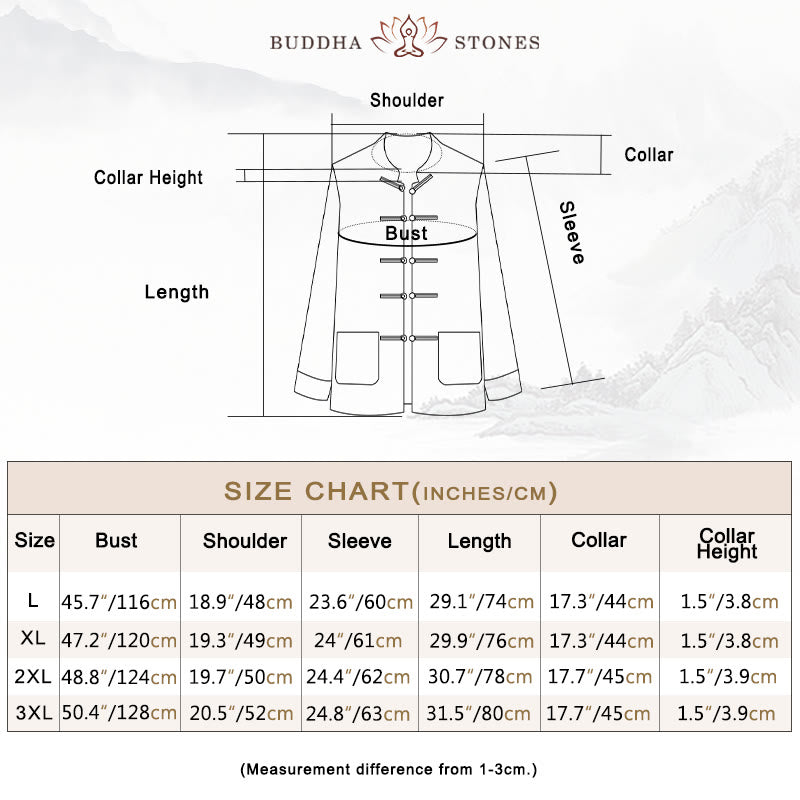 Nimara Ritual Men's Frog-Button Tang Suit Koi Fish Pattern Long Sleeve Shirt With Pockets