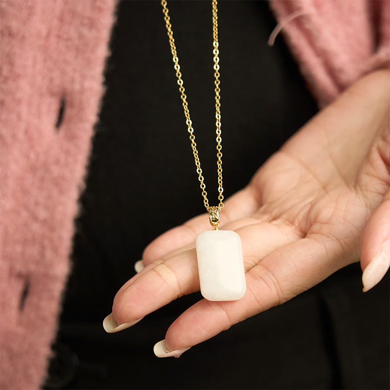 Nimara Ritual Hetian Jade Silver Prosperity Necklace Pendant