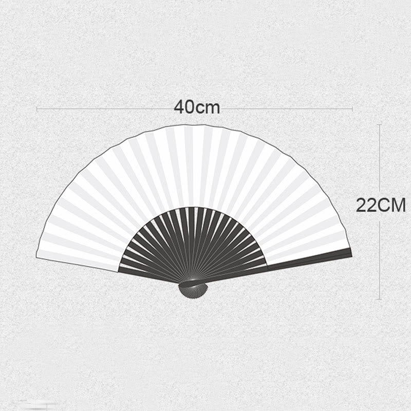 Nimara Ritual Retro Leaves Flower Silk Handheld Bamboo Folding Fan