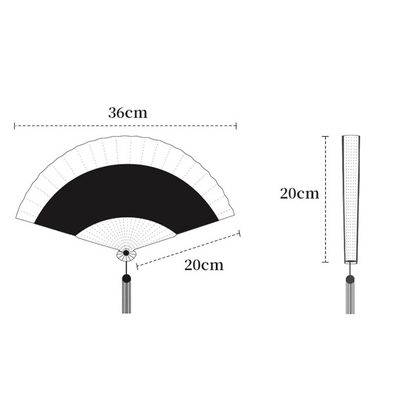 Nimara Ritual Retro Bamboo Hollow Engraving Handheld Bamboo Folding Fan