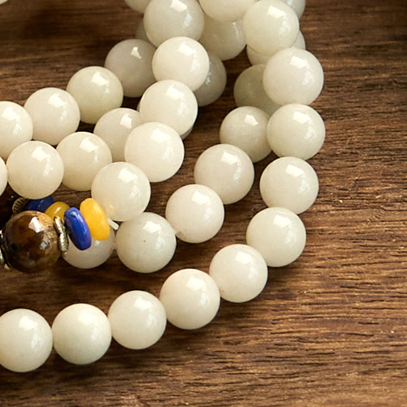 Nimara Ritual 108 Mala Beads Natural Quartzite Wealth Luck Bracelet