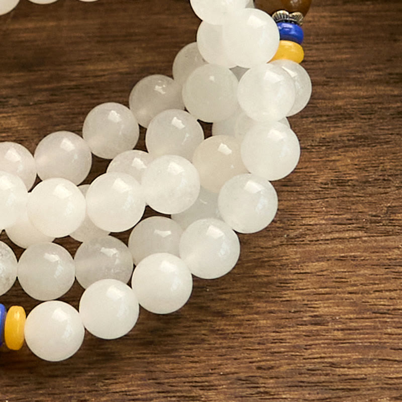 Nimara Ritual 108 Mala Beads Natural Quartzite Wealth Luck Bracelet