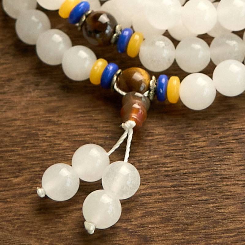 Nimara Ritual 108 Mala Beads Natural Quartzite Wealth Luck Bracelet