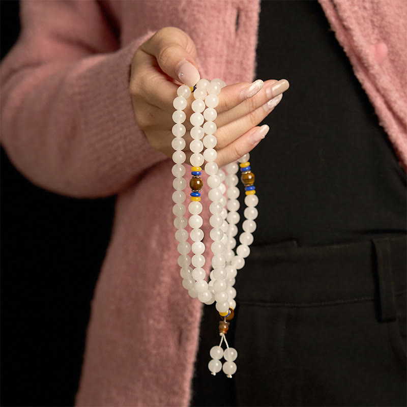 Nimara Ritual 108 Mala Beads Natural Quartzite Wealth Luck Bracelet