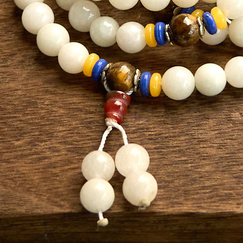 Nimara Ritual 108 Mala Beads Natural Quartzite Wealth Luck Bracelet