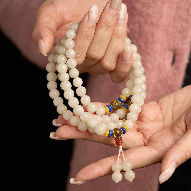Nimara Ritual 108 Mala Beads Natural Quartzite Wealth Luck Bracelet