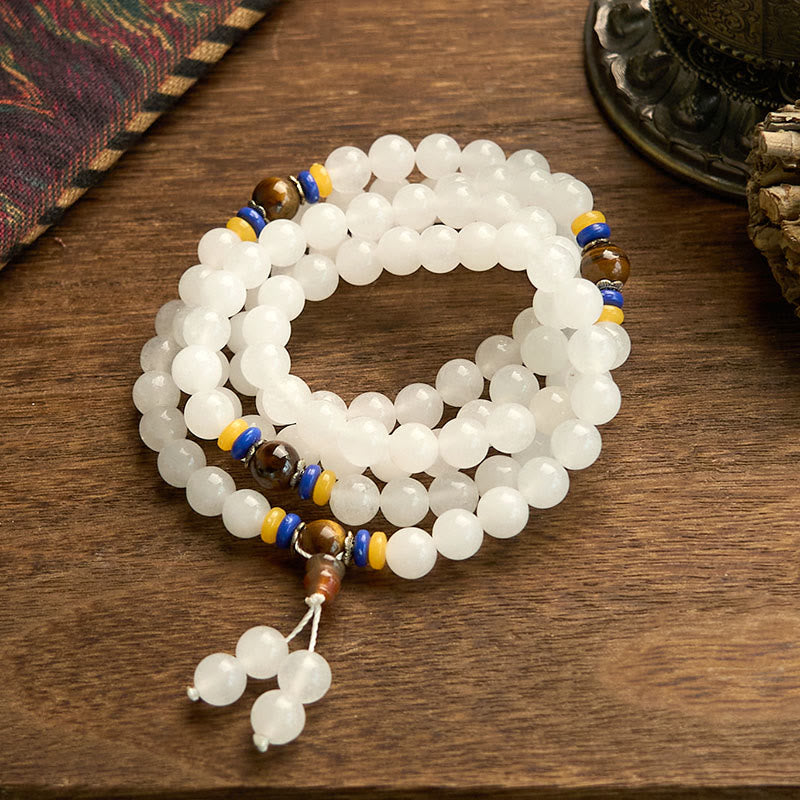 Nimara Ritual 108 Mala Beads Natural Quartzite Wealth Luck Bracelet