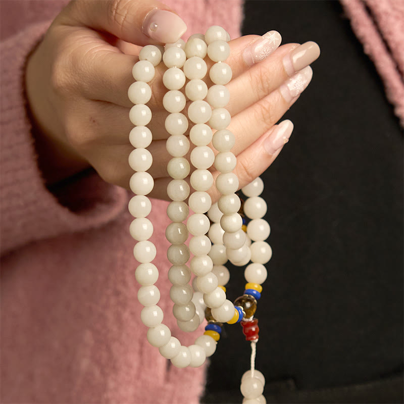 Nimara Ritual 108 Mala Beads Natural Quartzite Wealth Luck Bracelet