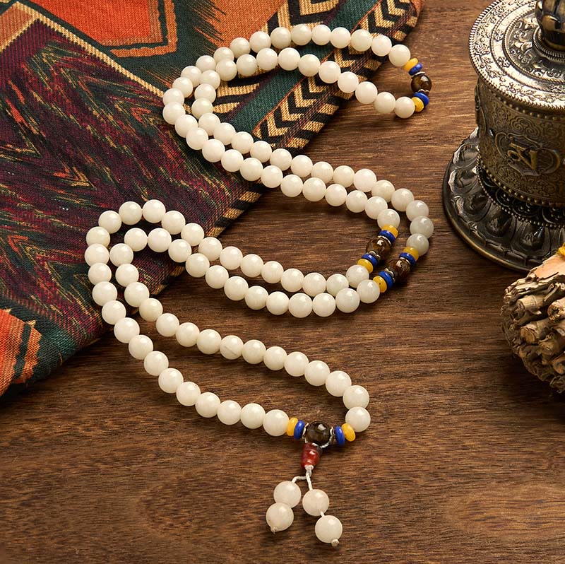 Nimara Ritual 108 Mala Beads Natural Quartzite Wealth Luck Bracelet