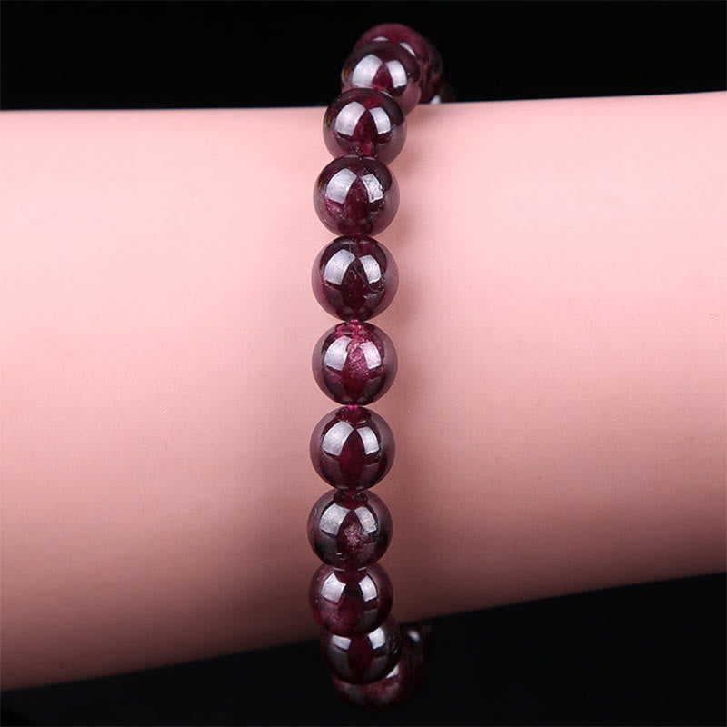 Nimara Ritual Natural Garnet Bead Passion Bracelet