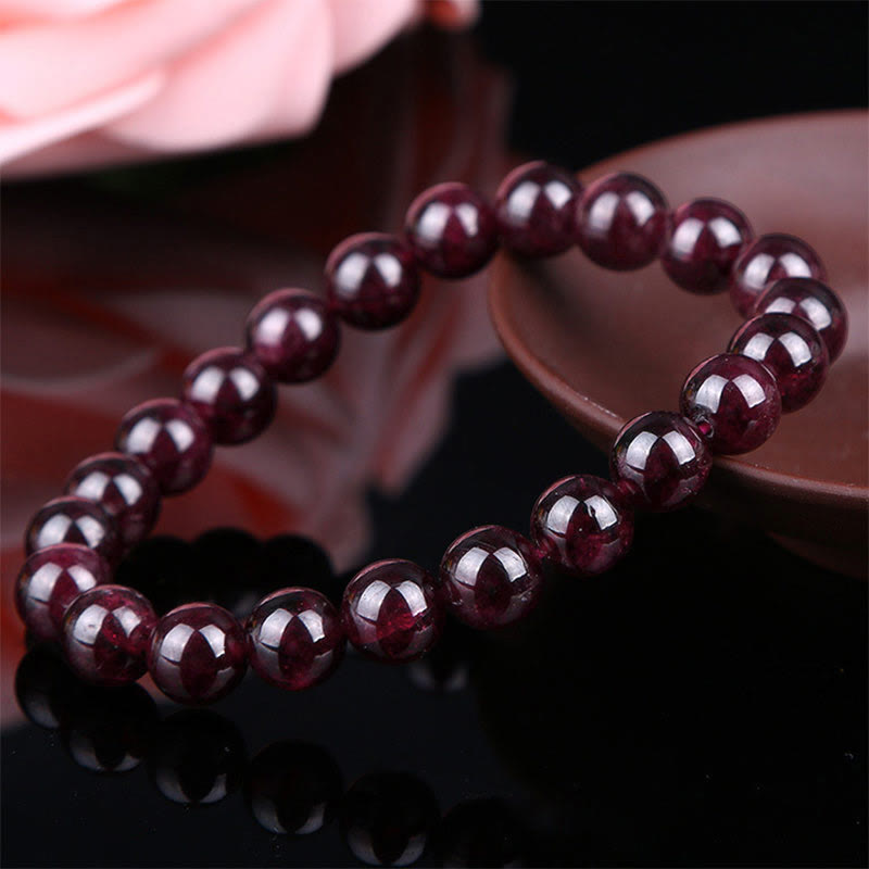 Nimara Ritual Natural Garnet Bead Passion Bracelet