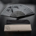 Nimara Ritual Ink Bamboo Polyester Handheld Bamboo Folding Fan