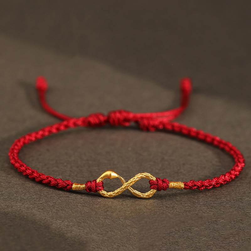 Nimara Ritual 999 Gold Year of the Snake Eternal Endless Knot Infinity Handmade Luck Bracelet