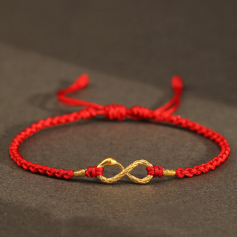 Nimara Ritual 999 Gold Year of the Snake Eternal Endless Knot Infinity Handmade Luck Bracelet