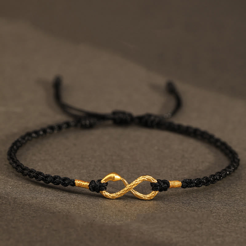 Nimara Ritual 999 Gold Year of the Snake Eternal Endless Knot Infinity Handmade Luck Bracelet